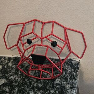 Red Metal Geometric Dog  Wall Rack Pop‎ Art Hanger